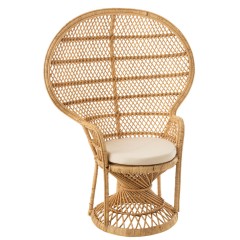 CHAIR PEACOCK CROSSED RATTAN NATURAL 133    - CHAIRS, STOOLS